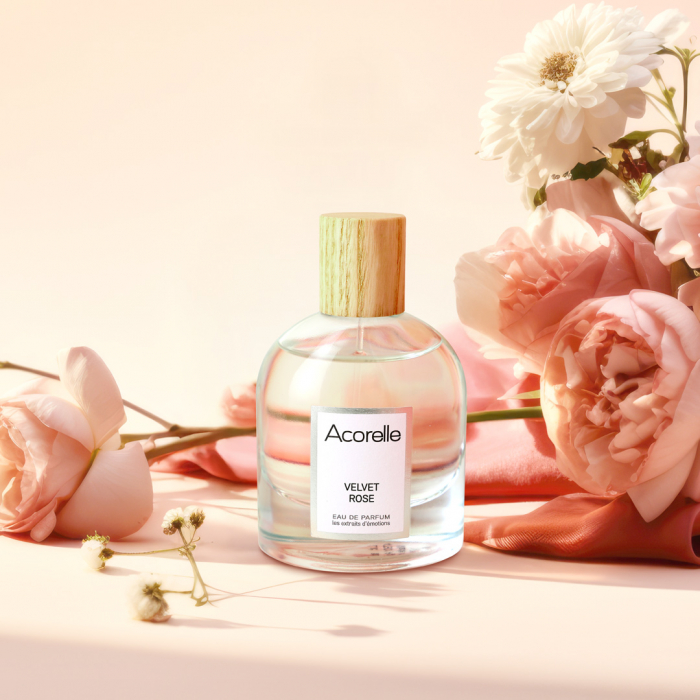 Apa parfum BIO Velvet Rose(armonizant), cu uleiuri esentiale armonizante de trandafir si geranium Acorelle [4]