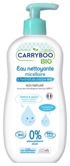 Apa micelara BIO delicata pentru bebelusi, fara parfum, cu extract de nalba Carryboo [2]