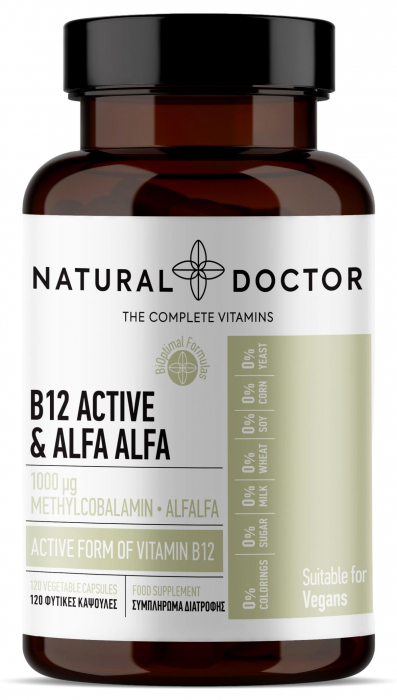 B-12 COMPLEX ACTIVE ALFA ALFA functionarea normala a sistemului nervos Natural Doctor