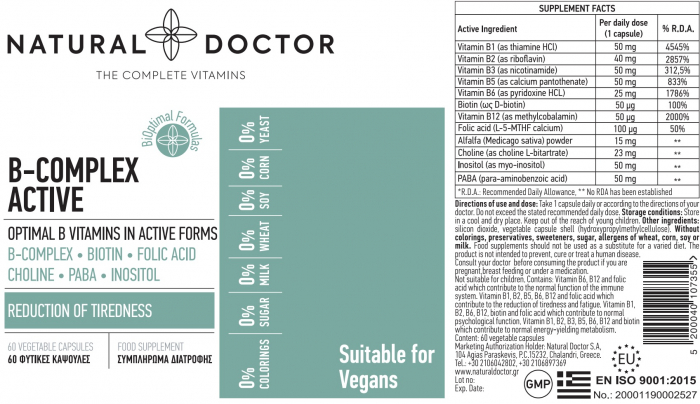 B-COMPLEX ACTIVE reducerea oboselii Natural Doctor [2]