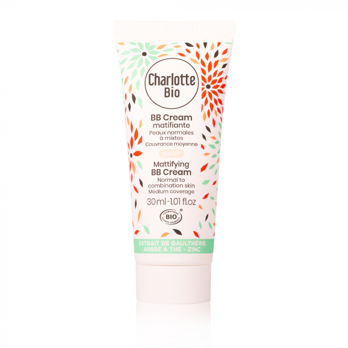 BB cream BIO matifiant Light(piele normala si mixta), cu extract tea tree si zinc Charlotte Bio [3]