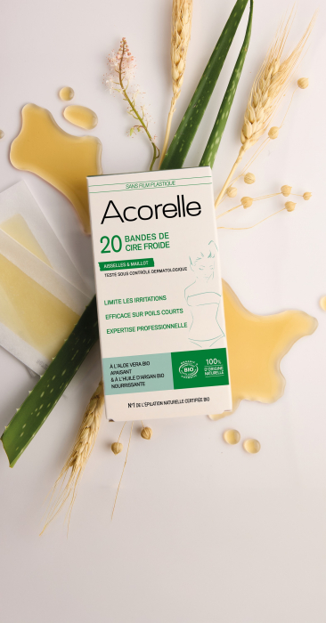 Benzi epilatoare BIO pentru axila si zona inghinala, cu ceara rece si aloe vera Acorelle [2]