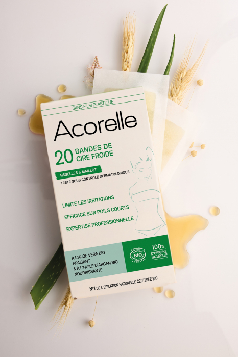 Benzi epilatoare BIO pentru axila si zona inghinala, cu ceara rece si aloe vera Acorelle [3]