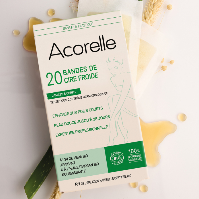 Benzi epilatoare BIO pentru corp, cu ceara rece si aloe vera Acorelle [2]
