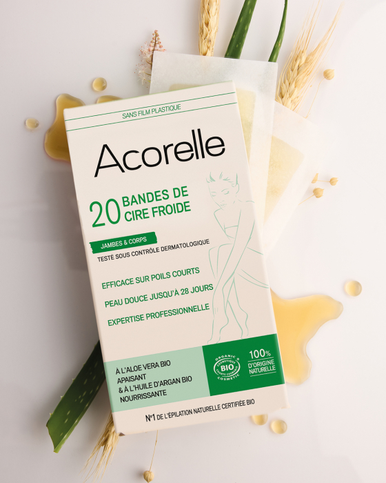 Benzi epilatoare BIO pentru corp, cu ceara rece si aloe vera Acorelle [3]