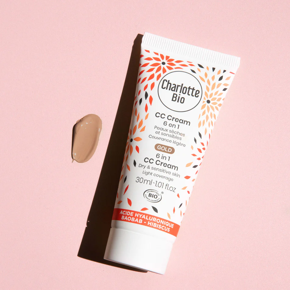 CC cream BIO 6 in 1 Gold(piele uscata si sensibila), cu acid hialuronic si baobab Charlotte Bio [3]