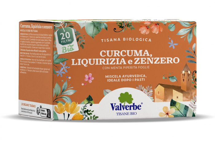 Ceai BIO raguseala, cu ghimbir, turmeric si lemn dulce Valverbe [2]