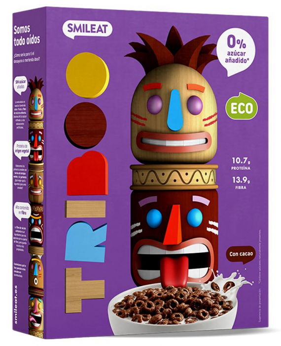 Cereale BIO expandate fara zahar cu gust de ciocolata, ineluse Triboo Smileat [2]