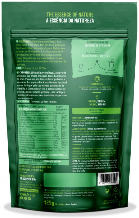 Chlorella BIO sub forma de pulbere Iswari [2]