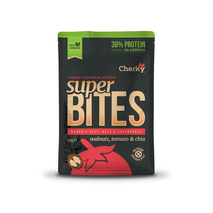 Crackers BIO din carne de vita, nuci, chia si rosii(38% proteine) Cherky [3]