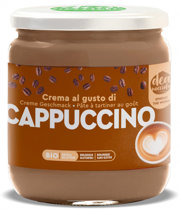 Crema BIO cappuccino, cu alune de padure prajite si lapte Deanocciola [1]