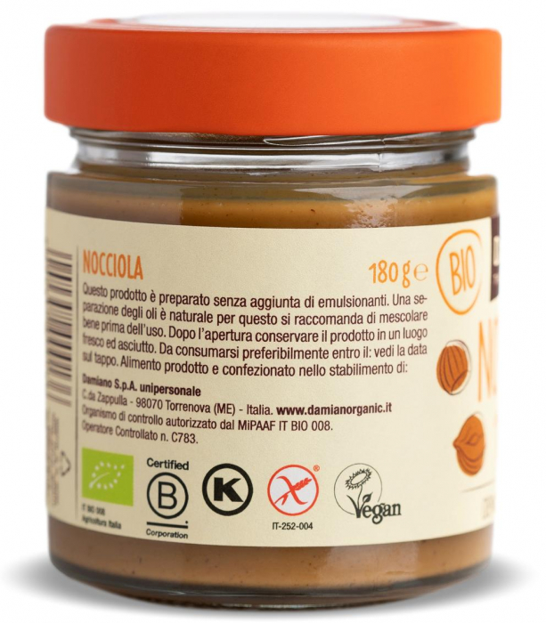 Crema BIO de alune de padure prajite 100% Damiano [2]