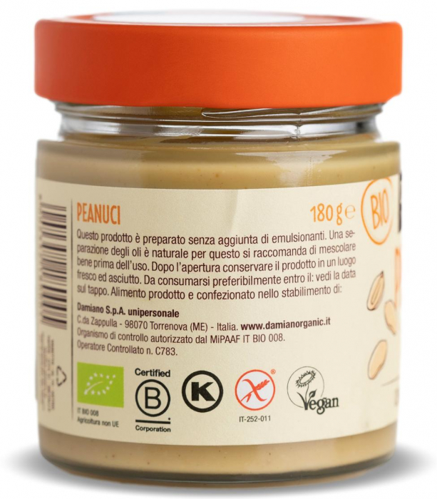 Crema BIO de arahide prajite 100% Damiano [2]