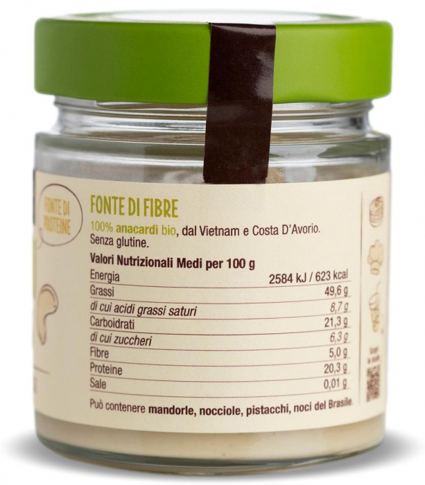 Crema BIO de caju crud 100% Damiano [3]