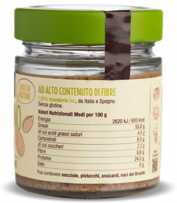 Crema BIO de migdale crude 100% Damiano [3]