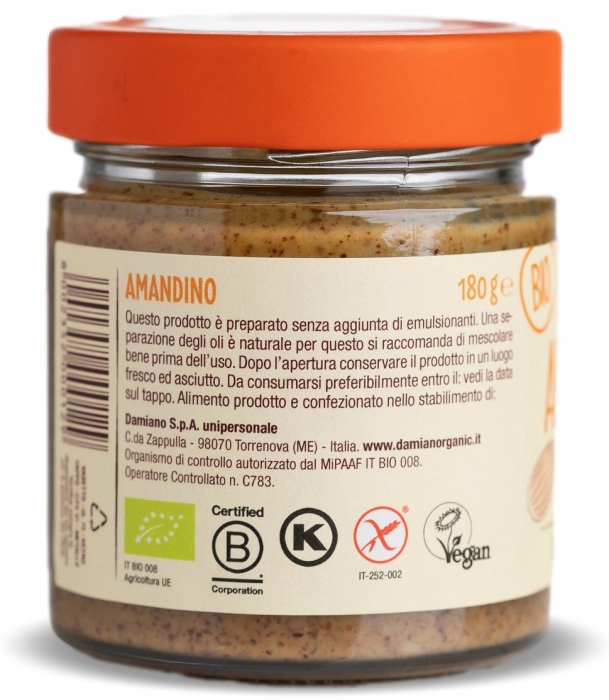 Crema BIO de migdale prajite 100% Damiano [2]