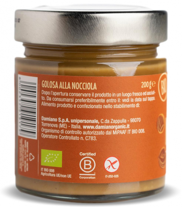 Crema BIO dulce de alune de padure 30% Damiano [2]