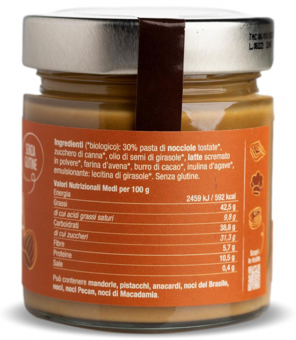 Crema BIO dulce de alune de padure 30% Damiano [3]