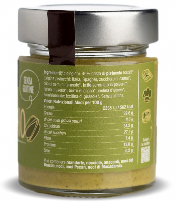 Crema BIO dulce de fistic 40% Damiano [3]