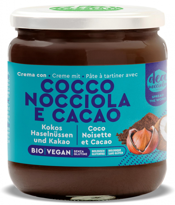 Crema BIO vegana, cu alune de padure, nuca de cocos si cacao Deanocciola [1]