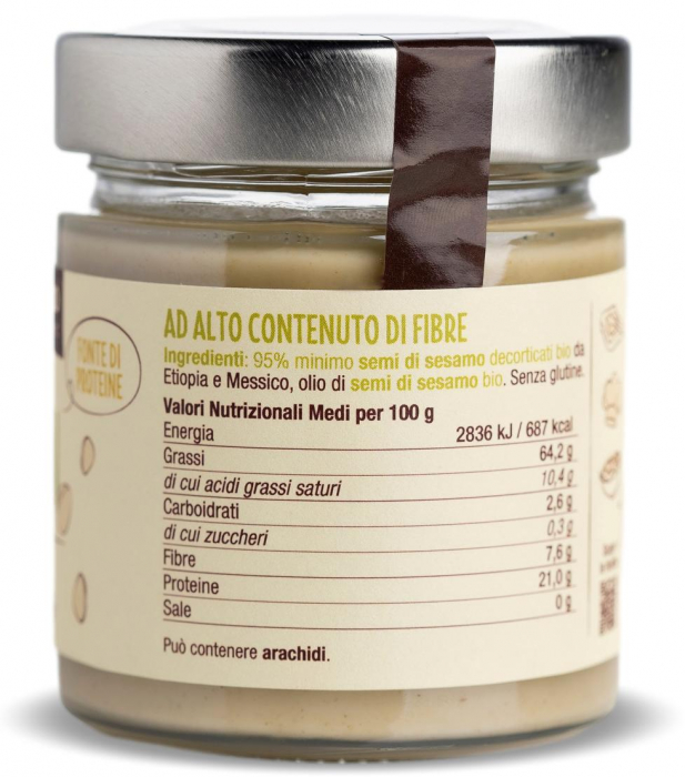 Crema tahini BIO din seminte de susan 95% Damiano [3]