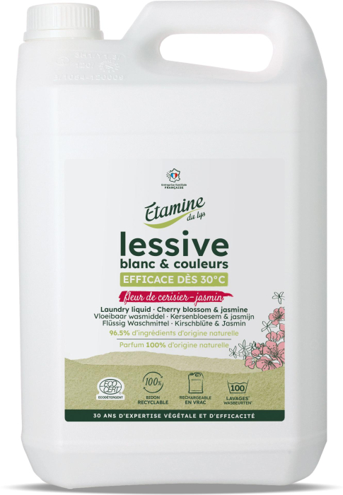 Detergent BIO rufe albe si colorate, flori cires si iasomie,format mare(165 spalari) Etamine du Lys [1]