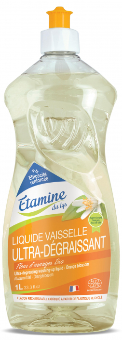 Detergent BIO ultra degresant pentru vase, parfum flori de portocal Etamine
