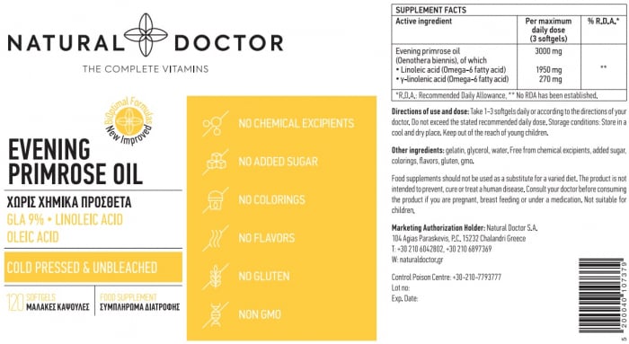 NEW EVENING PRIMROSE OIL tratamentul simptomelor premenstruale Natural Doctor [2]