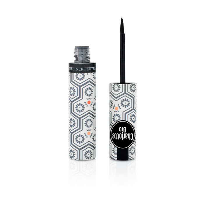 Eyeliner BIO Negru de inalta precizie, varf de pasla, cu aloe vera si extract magnolie Charlotte Bio [4]