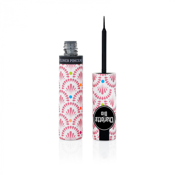 Eyeliner BIO Negru inalta precizie, varf pensula, cu aloe vera si extract magnolie Charlotte Bio [4]