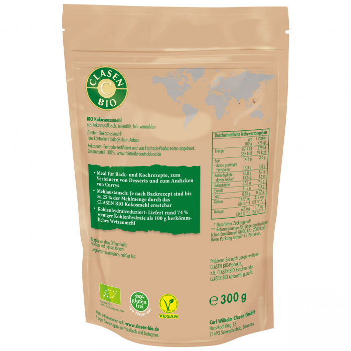 Faina de cocos fara gluten BIO Clasen Bio [3]