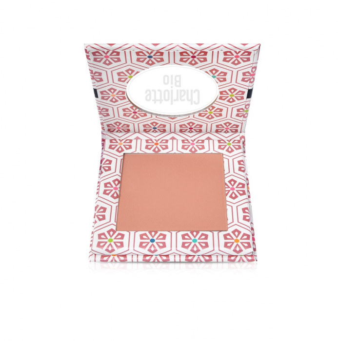 Fard BIO obraz Peach Pink, cu ulei jojoba, magnolie, unt shea si ulei macadamia Charlotte Bio [3]