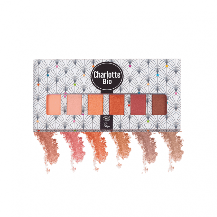 Fard BIO pleoape, paleta 6 culori Essentials, cu seminte de jojoba si extract magnolie Charlotte Bio [4]