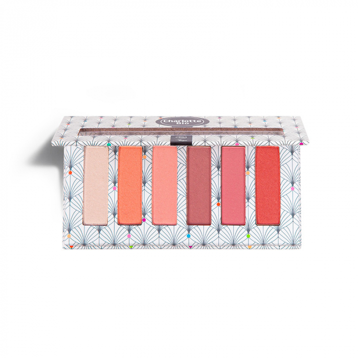 Fard BIO pleoape, paleta 6 culori Pink Vibes, cu seminte de jojoba si extract magnolie Charlotte Bio [6]