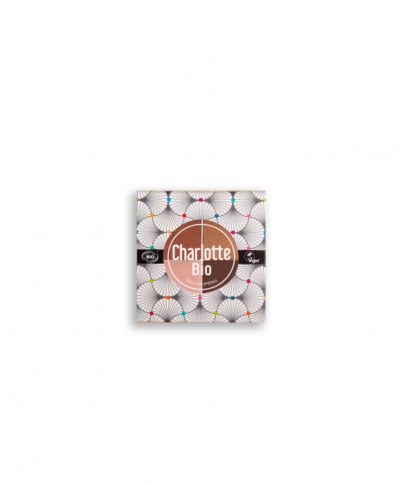 Fard BIO pleoape, paleta 4 culori Maro Nude, cu acid hialuronic si extract castravete Charlotte Bio [5]