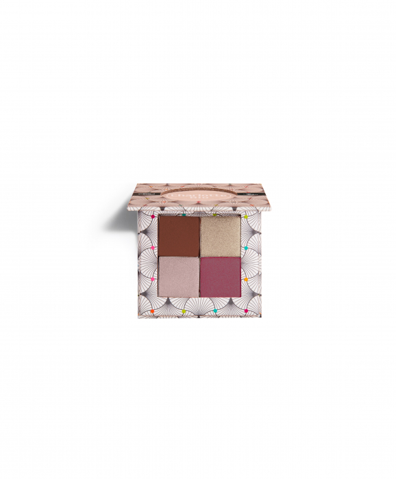 Fard BIO pleoape, paleta 4 culori Rose Nude, cu acid hialuronic si extract castravete Charlotte Bio [4]