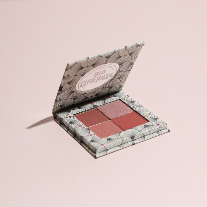 Fard BIO pleoape, paleta 4 culori Roz, cu acid hialuronic si extract castravete Charlotte Bio [3]