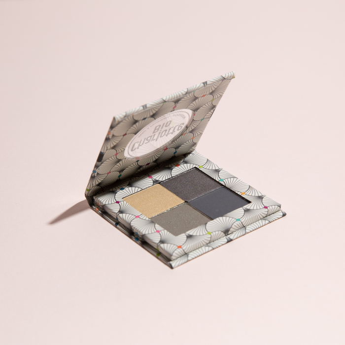 Fard BIO pleoape, paleta 4 culori Smokey, cu acid hialuronic si extract castravete Charlotte Bio [3]