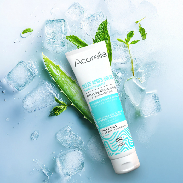 Gel BIO racoritor, dupa expunere la soare, fata si corp, cu aloe vera si menta Acorelle [3]