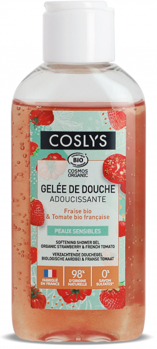 Gel de dus BIO calmant, cu capsuni si rosii(format calatorie) Coslys [1]