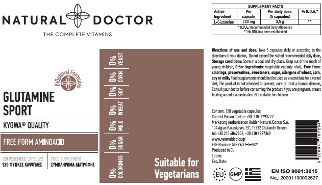 GLUTAMINE SPORT aminoacizi sub forma libera Natural Doctor [2]