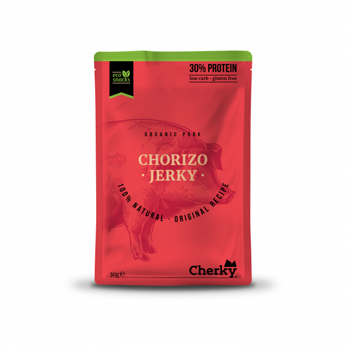 Gustare BIO din carne de porc si Chorizo(30% proteine) Cherky [3]