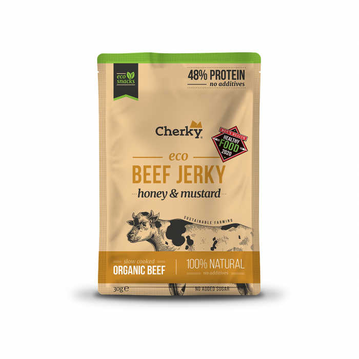 Gustare BIO din carne de vita, miere si mustar(48% proteine) Cherky [3]