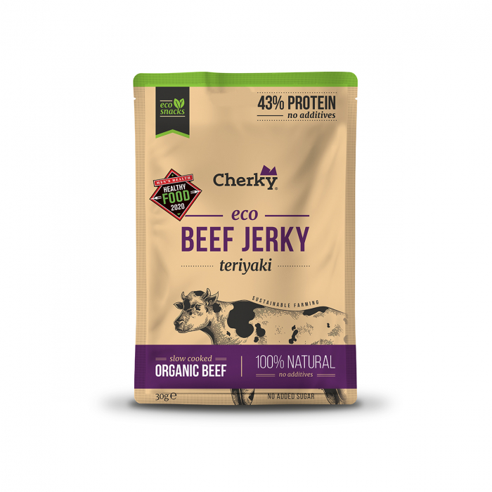 Gustare BIO din carne de vita si sos Tamari(43% proteine) Cherky [3]