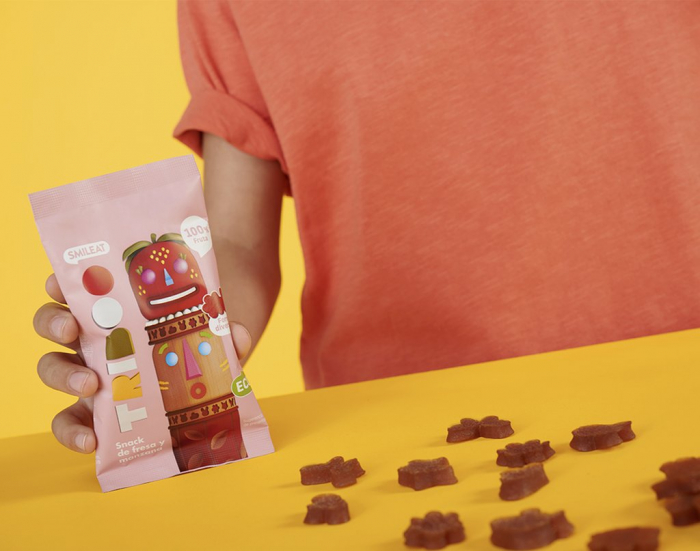 Gustare(snack) BIO din capsuni si mere Triboo Smileat [2]