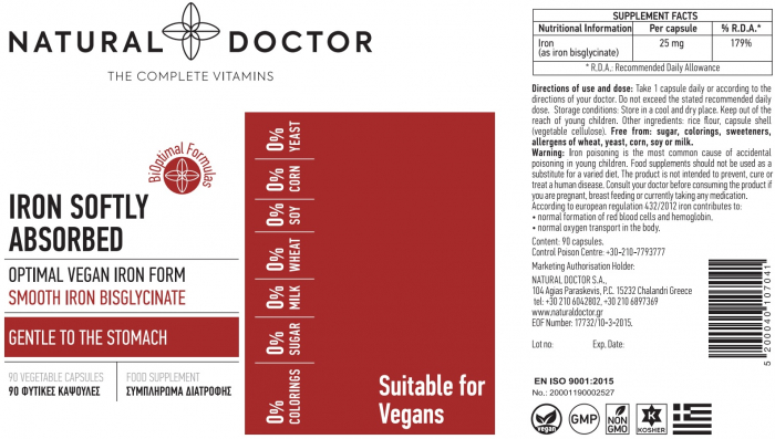 IRON SOFTLY ABSORBED formula delicata de fier Natural Doctor [2]