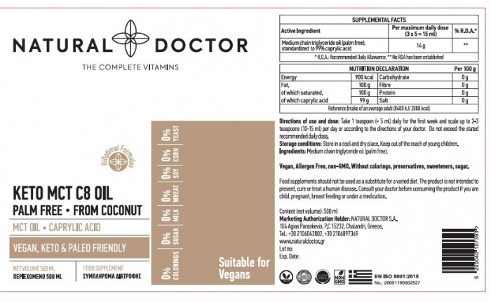 KETO MCT C8 OIL activarea procesului de ardere a grasimilor Natural Doctor [2]