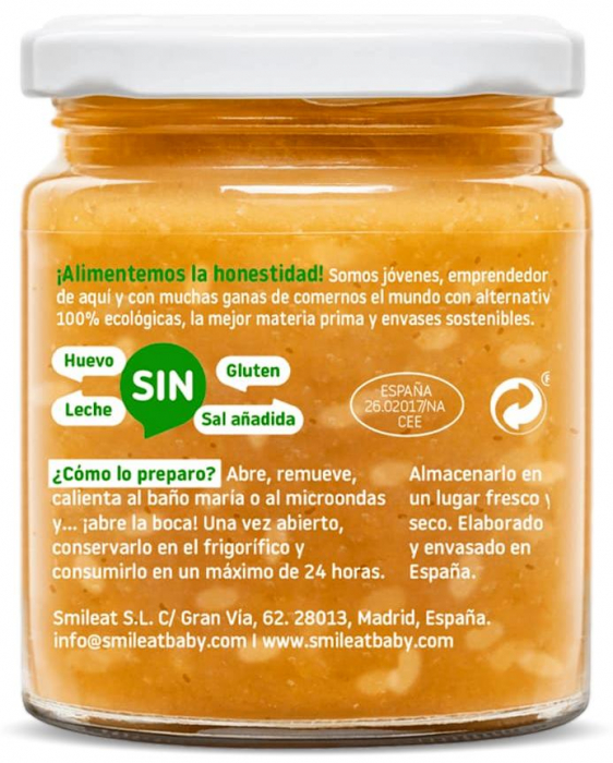 Mancare BIO din orez, curcan si legume, +10 luni Smileat [2]