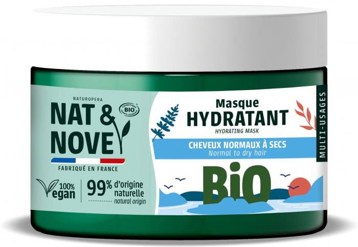 Masca 3 in 1 BIO hidratanta, pentru par normal si uscat, cu extract de castravete Nat&Nove [1]