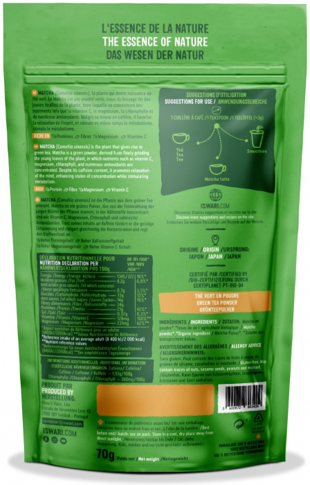Matcha BIO sub forma de pulbere Iswari [2]